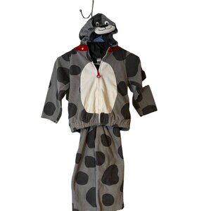 Puppy Dog Costume Toddler Youth Size 4T Halloween Gray Spotted  Zip Top Hood